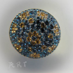 Сребърен дамски пръстен с камъни Swarovski R-312